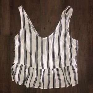 L.A Hearts (PacSun) striped peplum crop top